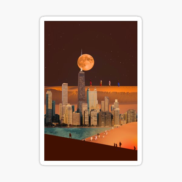 Item preview, Moon on a Skewer Surrealist Collage designed and sold by purplcactus.