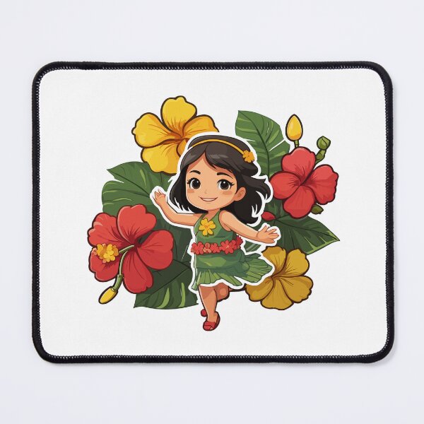 Item preview, Cute Hula Girl in Reggae Colors designed and sold by reggaeartgifts.