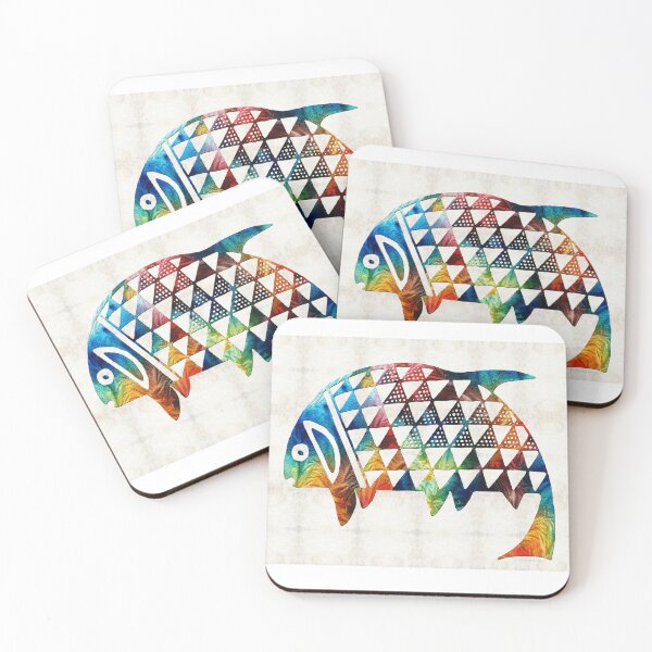 Item preview, Colorful Primary Colors Fishy Fish Art designed and sold by Sharon Cummings Art.