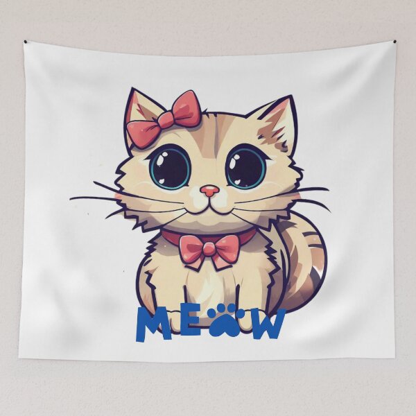 Item preview, Captivating Cutie Cat Design: A Whimsical Portrait of Feline Charm, Featuring an Adorable and Playful Kitty with Enchanting Eyes, Perfect for Cat Lovers and Anyone Who Appreciates Heartwarming Pet Art designed and sold by NaaEchDesign ⭐⭐⭐⭐⭐.
