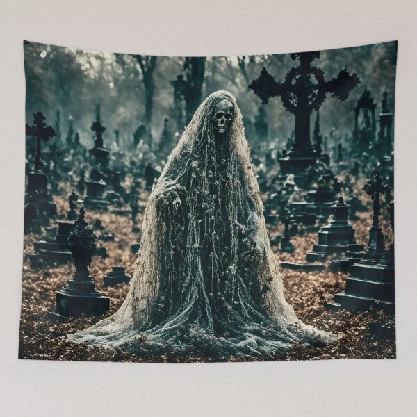 Item preview, Ghost in a cemetery  designed and sold by PhantomPopcorn.