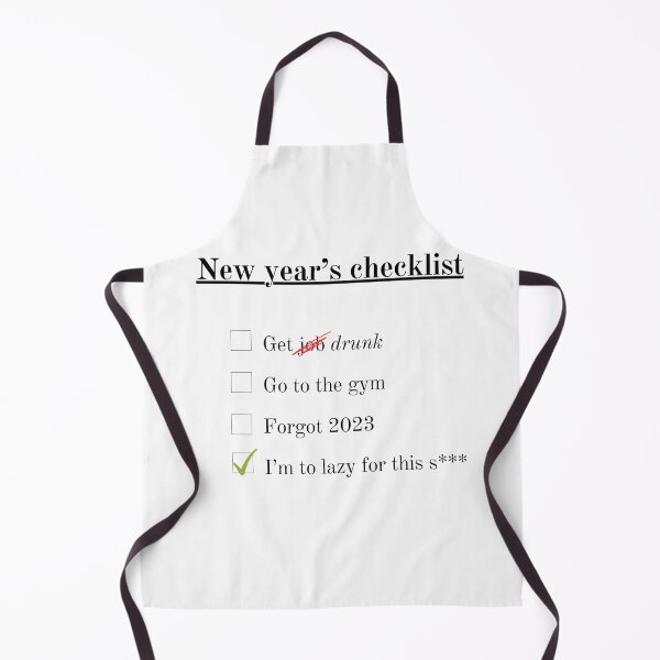 Item preview, New Year's checklist New Year's Resolution shirt designed and sold by qShirts4U.