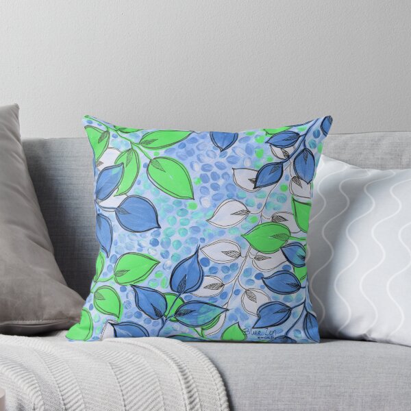 Item preview, Summer Leaves - Blue And Green designed and sold by BlueZenStudio.