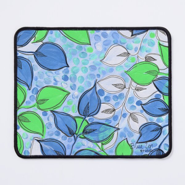 Item preview, Summer Leaves - Blue And Green designed and sold by BlueZenStudio.