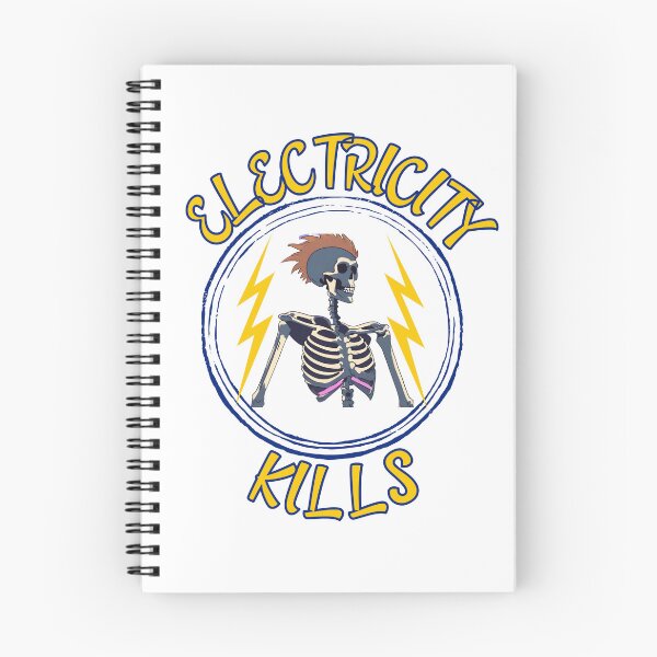Item preview, Electricity Kills Punk Skeleton, Lightning Bolt Skeleton designed and sold by IsntThatNiche.