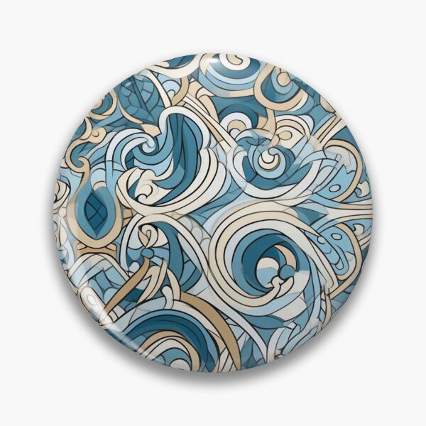 Item preview, Complicated Pattern - Blue and Gold designed and sold by Ol' Willer.