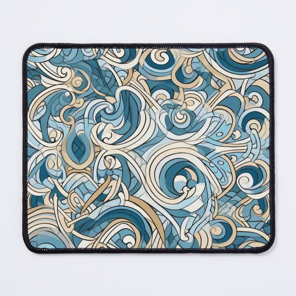 Item preview, Complicated Pattern - Blue and Gold designed and sold by Ol' Willer.