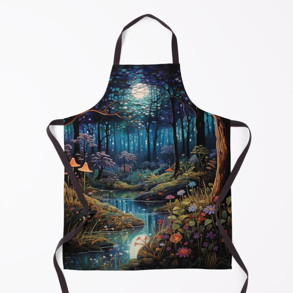 Item preview, Stained Glass Moon Over Forest Glen designed and sold by Matt's Artificial Nature.