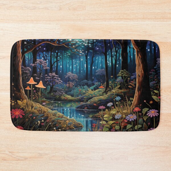 Item preview, Stained Glass Moon Over Forest Glen designed and sold by Matt's Artificial Nature.