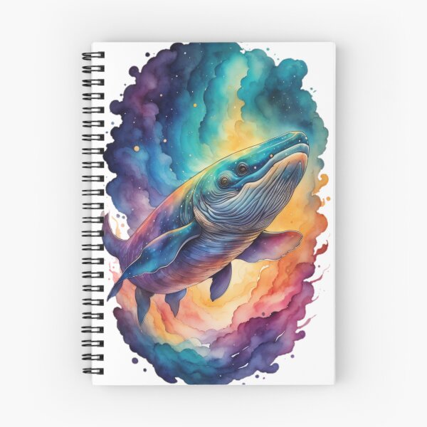 Item preview, Galactic Whale in watercolor #12 designed and sold by Qlutique.