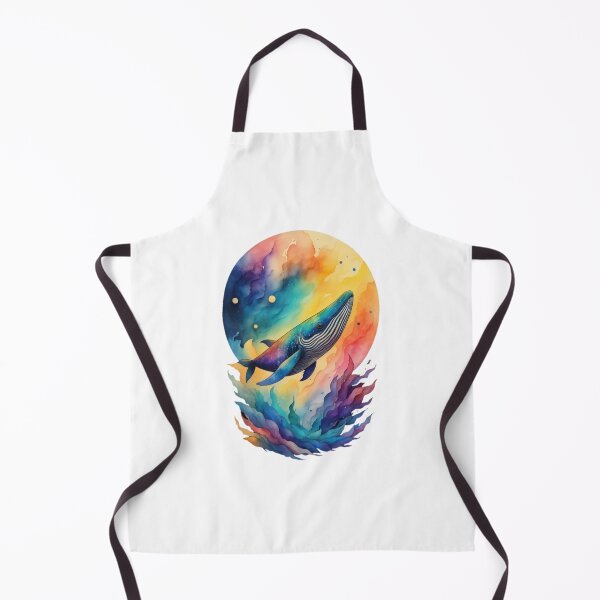 Item preview, Galactic Whale in watercolor #13 designed and sold by Qlutique.