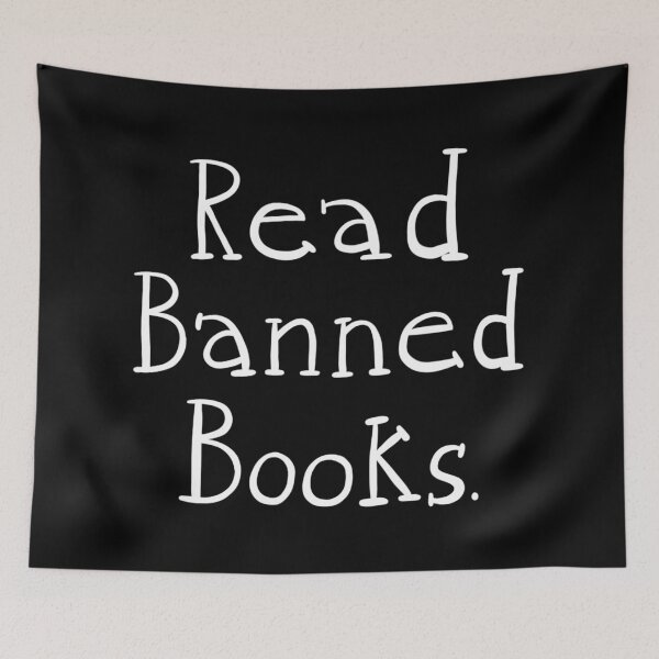 Item preview, Read Banned Books - WHITE TEXT designed and sold by designwrites.