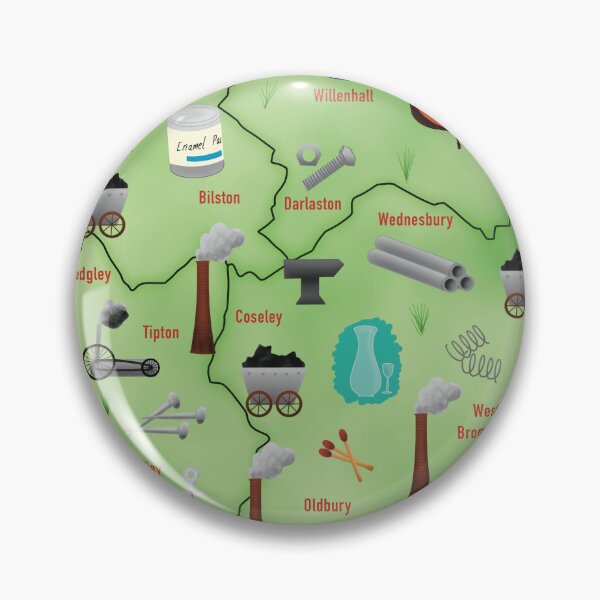Item preview, Map of Famous Black Country Industries and Products (without title) designed and sold by MadeByGeeClowes.