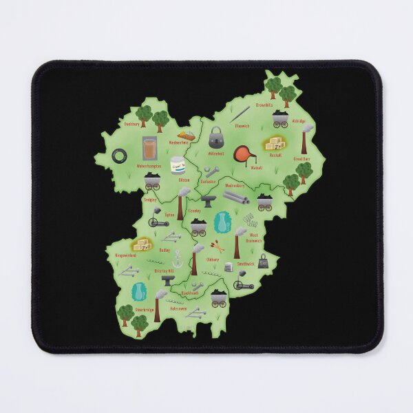 Item preview, Map of Famous Black Country Industries and Products (without title) designed and sold by MadeByGeeClowes.
