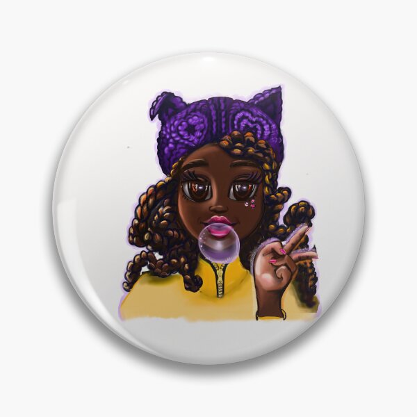 Item preview, Cute black Girl, African American, Black cartoon, anime, game character girl designed and sold by Artonmytee.