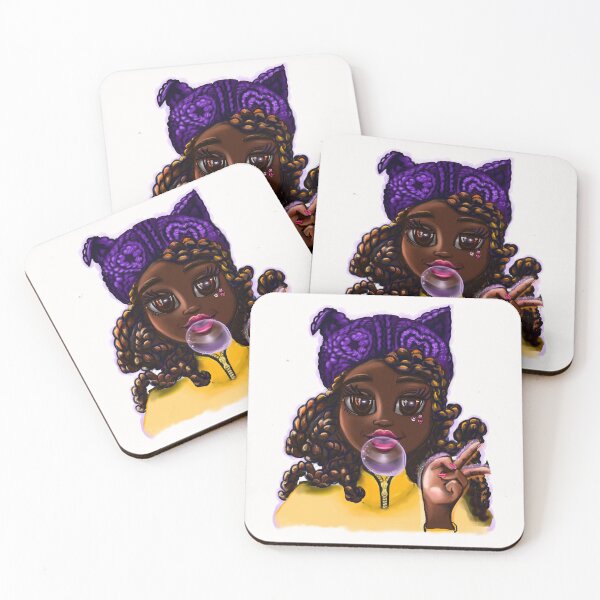 Item preview, Cute black Girl, African American, Black cartoon, anime, game character girl designed and sold by Artonmytee.