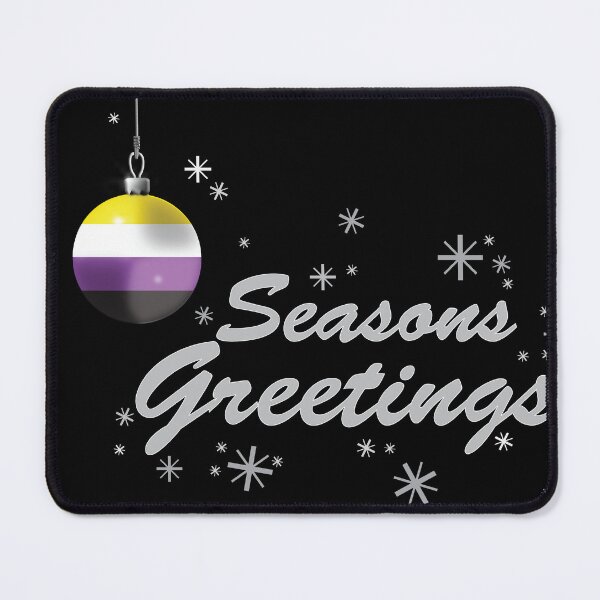 Item preview, Seasons Greetings Non Binary Pride Colors designed and sold by TheirChoice.