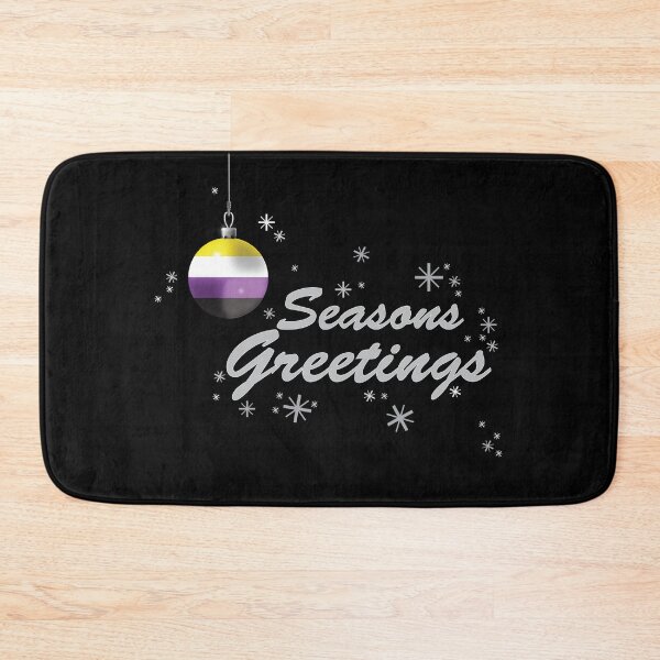 Item preview, Seasons Greetings Non Binary Pride Colors designed and sold by TheirChoice.