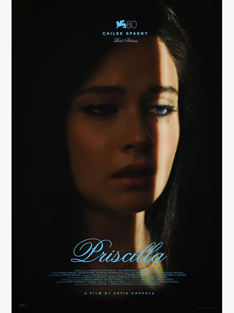 Poster for Sale avec l'œuvre « Priscilla film 2024 A24 » de l'artiste