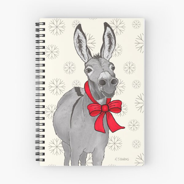 Artikelvorschau, Holiday Donkey Red Bow – Rechteckiges Format entworfen und verkauft von Katie Stearns.