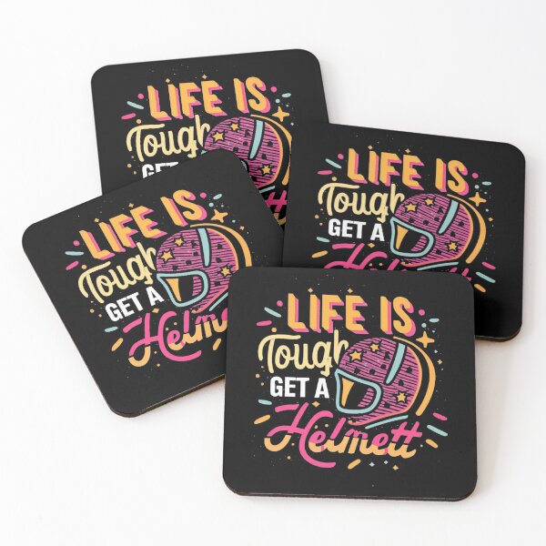 Item preview, Life Is Tough Get A Helmet Funny Graphic saying  designed and sold by INK-Creations.