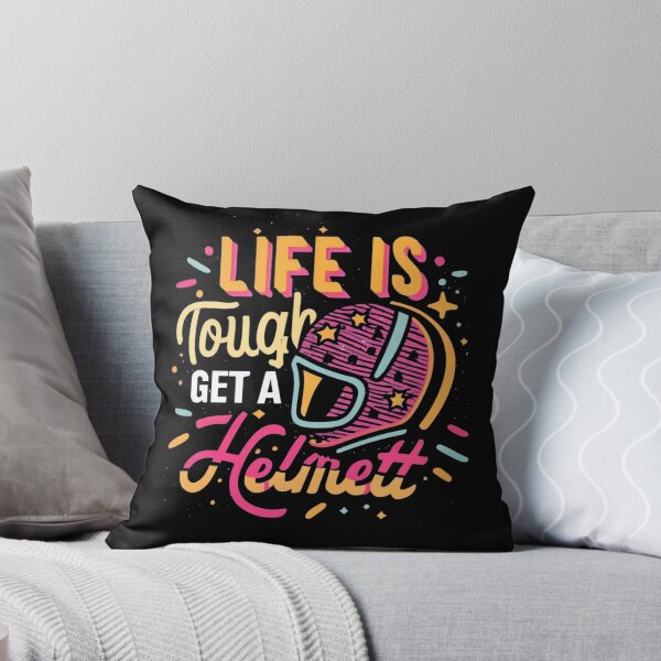 Item preview, Life Is Tough Get A Helmet Funny Graphic saying  designed and sold by INK-Creations.