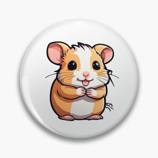 Item preview, Small and cute hamster smiling designed and sold by BrohShop.