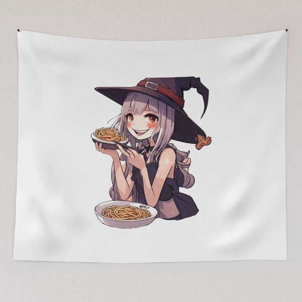 Artikelvorschau, Mädchen isst Spaghetti. Süßes Kawaii-Mädchen isst Spaghetti. Süßes Anime-Mädchen isst Spaghetti entworfen und verkauft von MatthewViews.