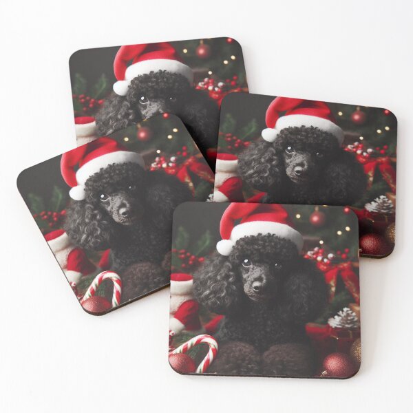 Item preview, Black Poodle Christmas,  designed and sold by fatbanana.