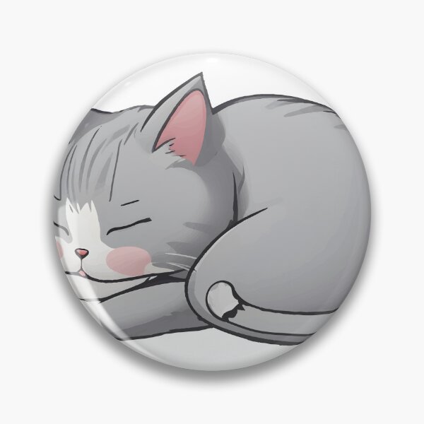 Item preview, Gray cat sleeping peacefully Sticker designed and sold by StickyOasisShop.