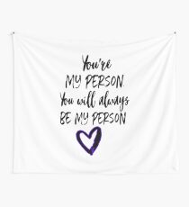 Du bist meine Person - Grau Wandbehang