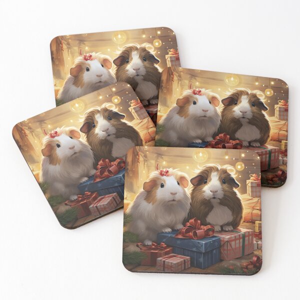 Item preview, Christmas two cute guinea pigs designed and sold by WallyPink.