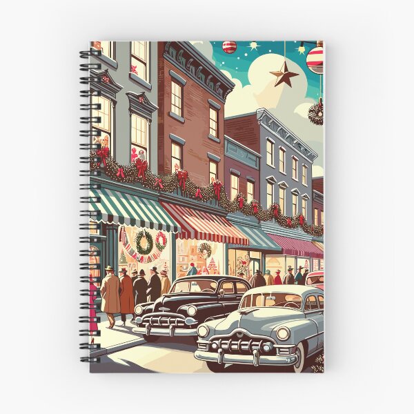 Aperçu de l'œuvre Merry Christmas 1950 vintage celebration illustration Noël 1950 usa créée et vendue par Martymcflay.
