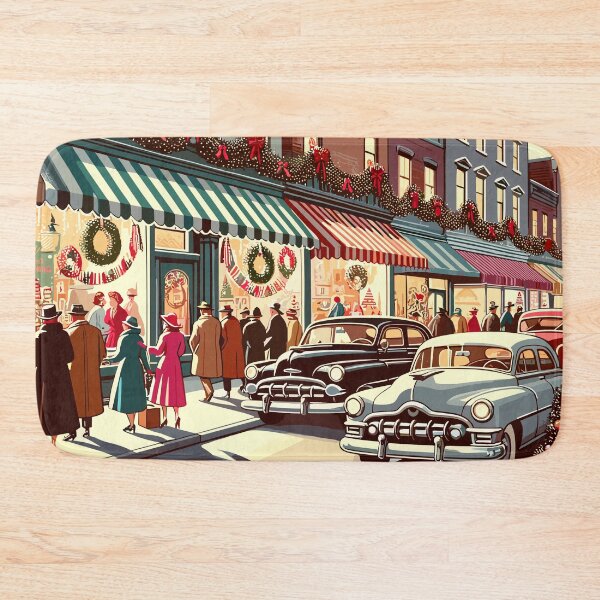 Item preview, Merry Christmas 1950 vintage celebration illustration  designed and sold by Martymcflay.