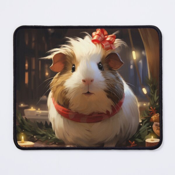 Item preview, cute guinea pig Merry Christmas designed and sold by WallyPink.