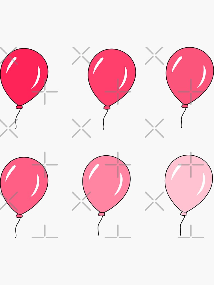 Pink Balloons Party Pack | Sticker