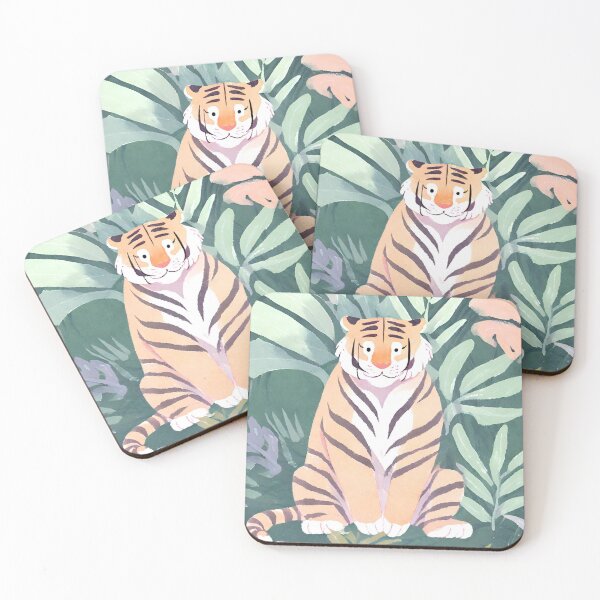 Item preview, Tiger in Lush Leafy Green designed and sold by AnimaliaStar.