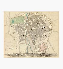 Vintage Map of Parma Italy (1840) Photographic Print
