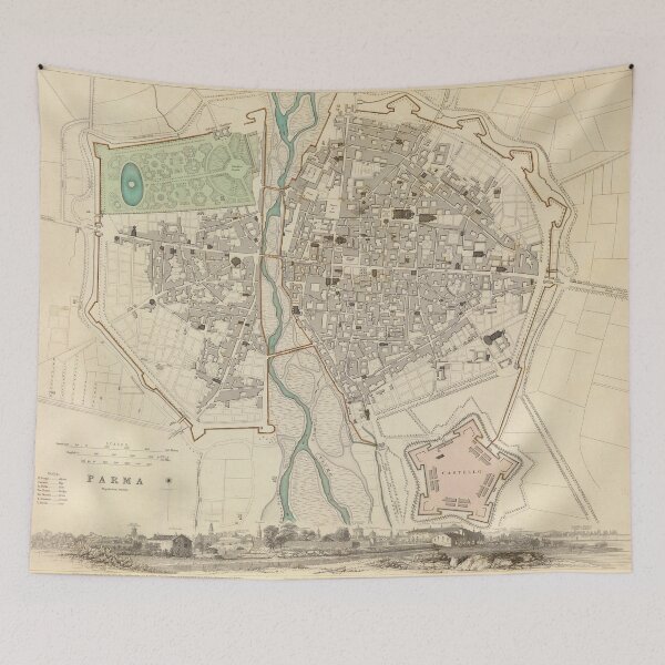 Item preview, Vintage Map of Parma Italy (1840) designed and sold by BravuraMedia.