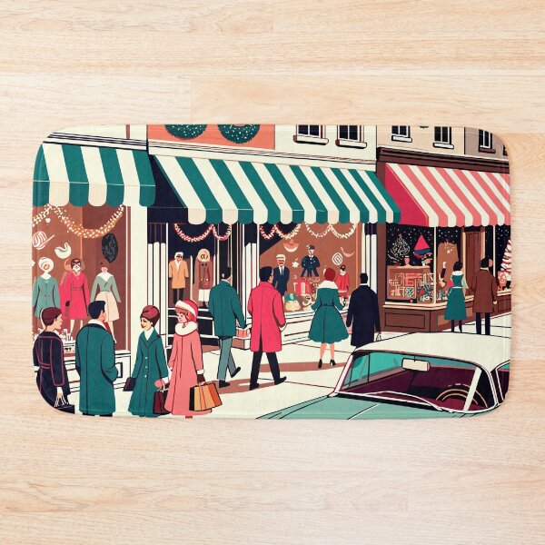 Item preview, Merry christmas 1960vintage celebration illustration  designed and sold by Martymcflay.