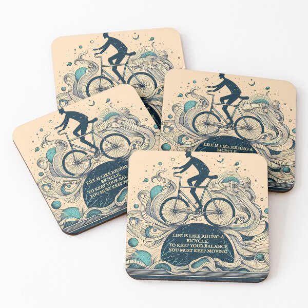 Item preview, Personalized products with text: Life is like riding a bicycle, to keep your balance you must keep moving designed and sold by ShoppingKazkar.