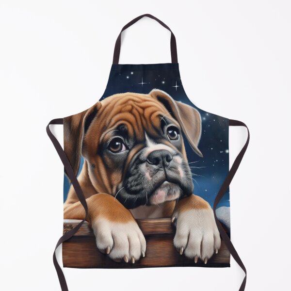 Item preview, cute little boxer puppy looks at the stars designed and sold by WallyPink.