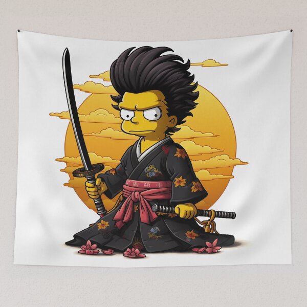Item preview, Samurai Cartoon Art designed and sold by ai1art.