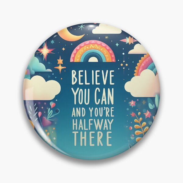 Item preview, Personalized products with text: Belive You Can and You're Halfway There (Clouds) designed and sold by ShoppingKazkar.