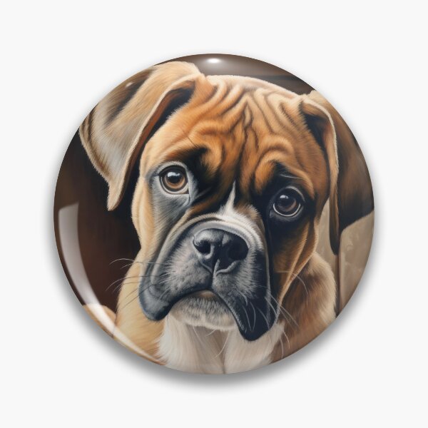 Item preview, cute boxer dog puppy lying on sofa designed and sold by WallyPink.
