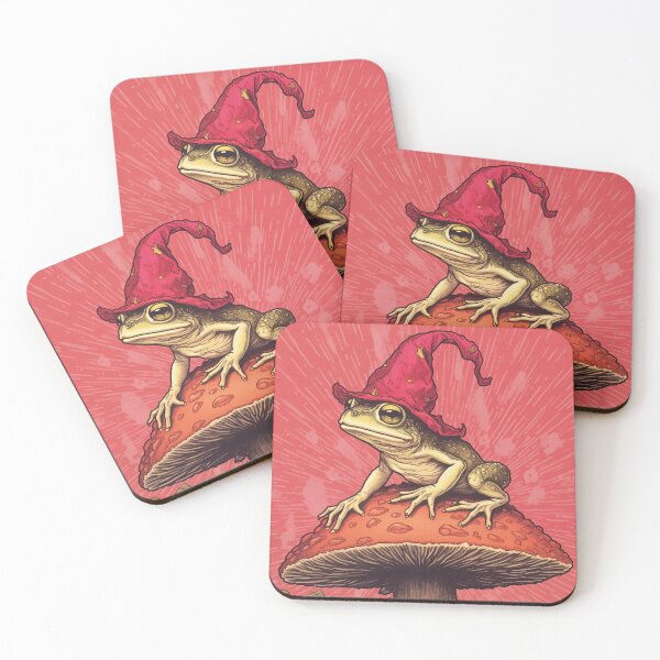 Item preview, Wizard Frog Toad on Mushroom designed and sold by egneveRArt.