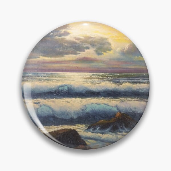 Item preview, Sunset Waves rustiq, from my original oil painting. beautiful painted sunset,  designed and sold by MCanderart.