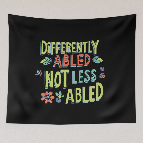 Item preview, Empowering Tee: Differently-abled, not less-abled designed and sold by Celebration Printables.