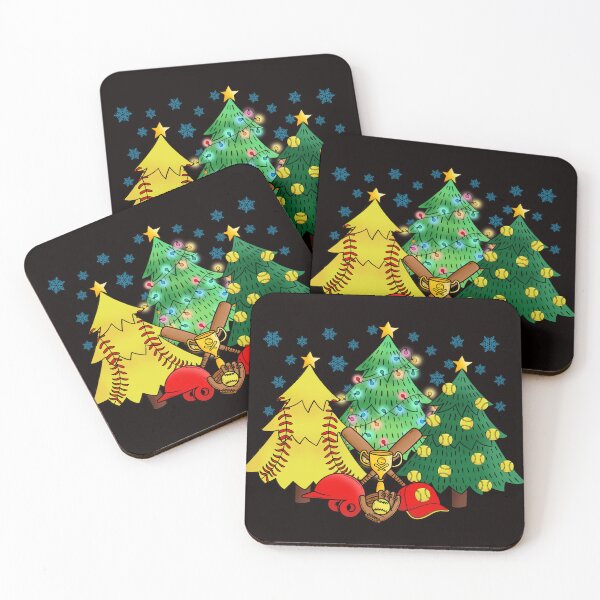 Item preview, Softball Christmas Trees designed and sold by Studio29shirts.