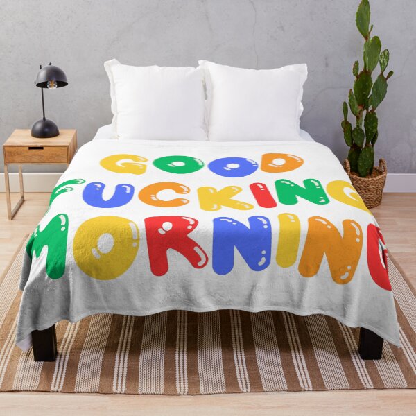 Item preview, Good Fucking Morning | 90's Rainbow Fridge Magnet Bubble Letters designed and sold by KinkShoppe.